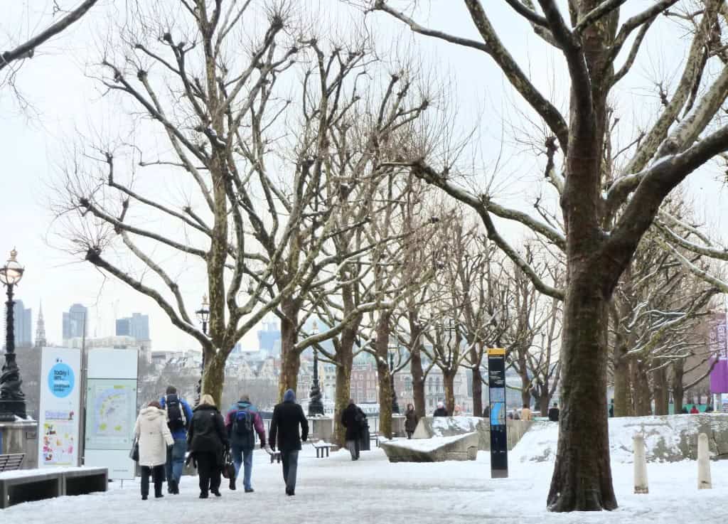 southbank in snow