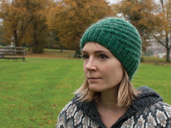 Corkscrew Beanie Chunky Knitting Pattern