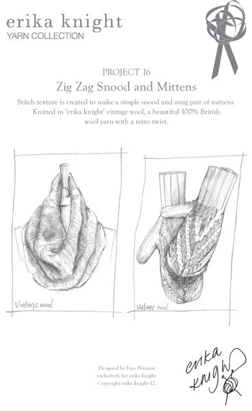 Zigzag Snood Mitts Pattern
