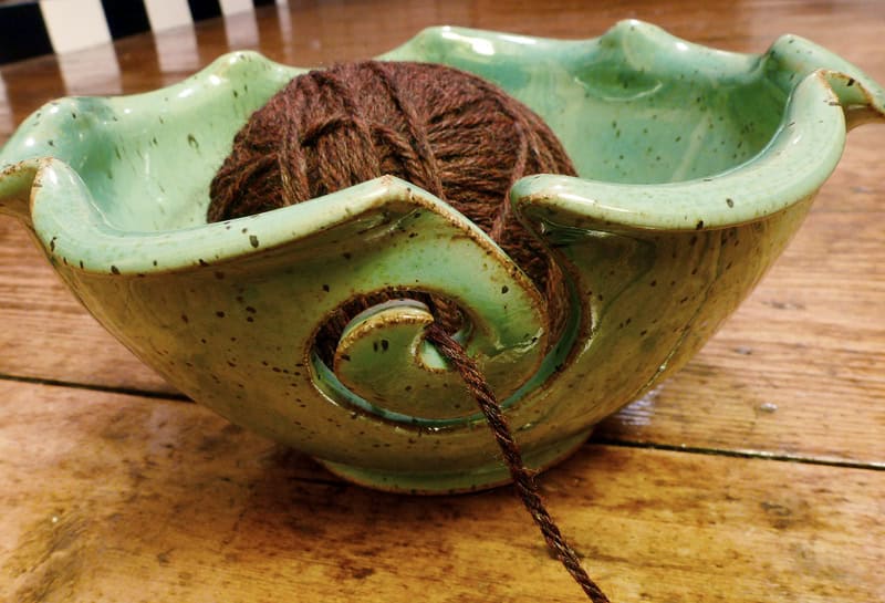 Yarn bowl from Red Hot Pottery