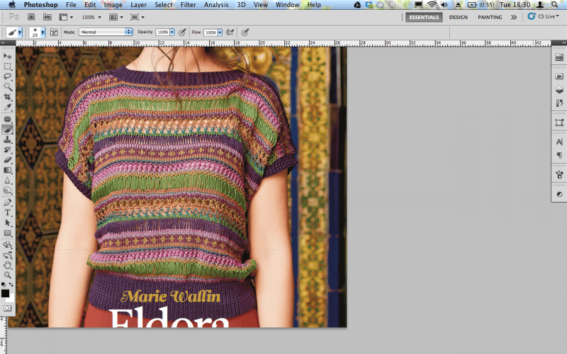 choosing yarn colours photoshop