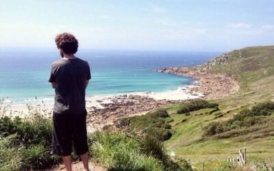 Knitting by the sea